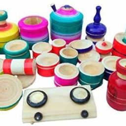 Kids kitchen wooden set with gas stove with cylinder - 25pis-image-92