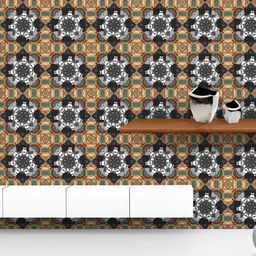 ArtzFolio Printed UV-Resistant Anti-Bacterial Ethnic Colorful Doodle Peel & Stick Wallpaper-image-58