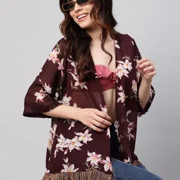 UnaOne Women Printed Shrug-48
