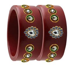 Vidhya Kangan Multi-Coloured Brass Bangles-image-27