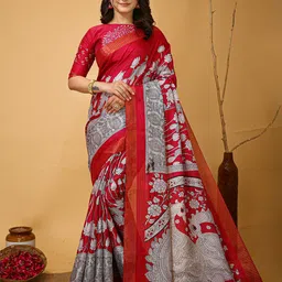 LeeliPeeri Designer Floral Zari Saree-image-84