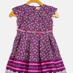 Camey Floral Print Net Fit & Flare Dress-image-67