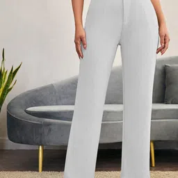 KERI PERRY Women Relaxed Straight Leg High-Rise Trousers-image-38