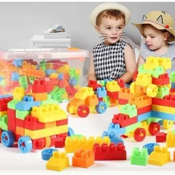 devdarsh Latest Smart Train Adventure Building Blocks toy for kids- 100+ Pcs Wheels image 3