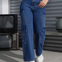 DressBerry Women Comfort Wide Leg High-Rise Light Fade Acid Wash Stretchable Jeans-image-30