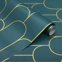 Myntra Elegant Homes Teal-Green Printed Self-Adhesive & Durable Wall Sticker-image-5