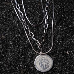 French Accent Men Silver-Plated Chain-image-4