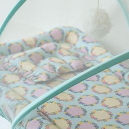TIDY SLEEP Infants Blue & Pink Printed Baby Bed Set With Mosquito Net image 4