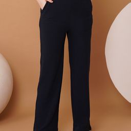 U&F Women Original Straight Fit High-Rise Parallel Trousers-image-41