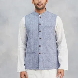 Fabindia Cotton Nehru Jacket-image-43