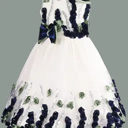 Wish Karo Girl Embellished Round Neck Sleeveless Applique Fit & Flare Dress-image-75