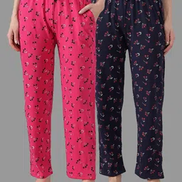 Women Pack Of 2 Relaxed-Fit Casual Wear Lounge Pants/Pyjama-image-96
