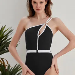 FIMBUL Cut-Out One Shoulder Swim Bodysuit-image-55