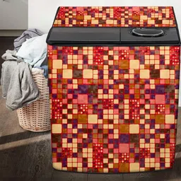 The Furnishing Tree Washing Machine Cover Abstract Pattern Brown Compatible for Whirlpool 8.5Kg Sem image 2