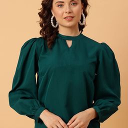NEESH Women Solid Mandarin Collar Top-image-16