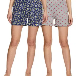 Pack of 2 Self Design Women Multicolor Casual Shorts-29