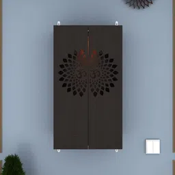 ANIKAA Brown Engineered Wooden Wall Mount Home Temple-picture-31