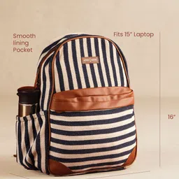 URBAN SPACE Striped Structured Shoulder Bag image 2
