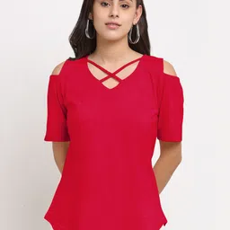 BRINNS Cold-Shoulder Cotton Top-image-15