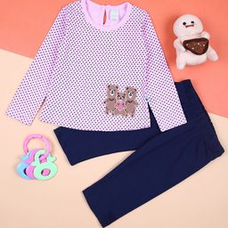 V-Mart Girls Printed Round Neck Long Sleeves Round Neck Top with Leggings-image-22