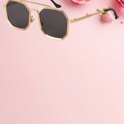 SPADEACES Unisex Black Lens & Rose Gold-Toned Other Sunglasses with-picture-36