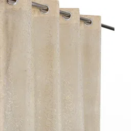 Myntra Elegant Homes Cream Velvet Long Door Curtain-picture-10