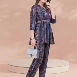 KANUDA Women Black Poly Crepe Kurta Sets-picture-17