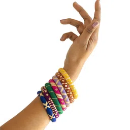 Taasha Craft Set Of 7 Threads Bangles image 4