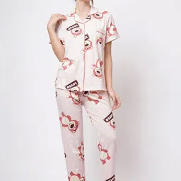 ADDYVERO Women Cartoon Characters Printed Night Suit-picture-2