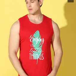 WOOSTRO Pack Of 2 Printed Combed Cotton GymInnerwear VWS26(ENJOY RED)(HARD OLIVE)-image-47