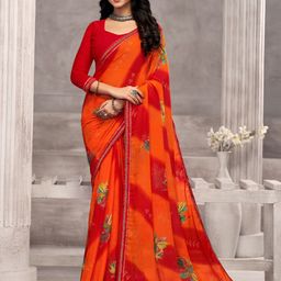 DIVASTRI Poly Chiffon Saree-image-35