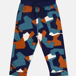 MINI KLUB Boys Abstract Printed Cotton Trousers-picture-31