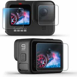 Power Smart Tempered Glass Guard for GoPro Hero 10 / GoPro Hero 9 (Front/Back Glass & Display Film) (3 P'cs Set)-picture-0