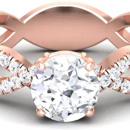 avsar R-3724 14kt Cubic Zirconia Rose Gold ring-image-76