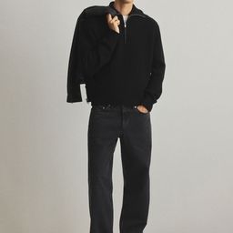 H&M Regular Fit Zip-Top Wool Polo Jumper-picture-11