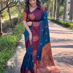 AMRUTKALA SAREES Woven Design Zari Banarasi Saree-picture-19