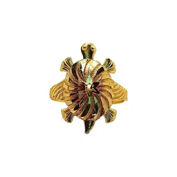 Dynamic Retail Global Tortoise Turtle Kachua Meru Ring for Men Boys Vastu Fengshui 330-aq Brass Gold Plated Ring ()-picture-13