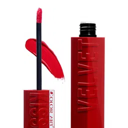 Color Art Velvet Kiss Waterproof Liquid Lipstick - 4 ml - Royal Red 317-image-87