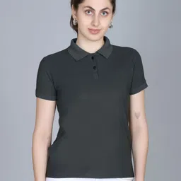 A & Y Polo Collar Pure Cotton T-shirt-image-92
