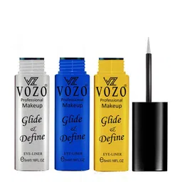 VOZO Set Of 3 Glide & Define Infusion Essential Liquid Eyeliner-5 ml Each-Shade- 03-08-10-image-79