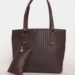 Springberry Textured Structured Tote Bag image 5