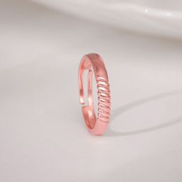 GIVA 925 Silver Rose Gold-Plated Adjustable Rope Finger Ring-image-59