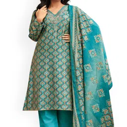 DRAVINAM Trends Embroidered Unstitched Dress Material-image-36