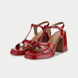 Oroh Open Toe Leather Block Heel Sandals-7