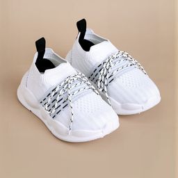 Hopscotch Kids-Unisex White Fabric Slip-Ons-picture-14