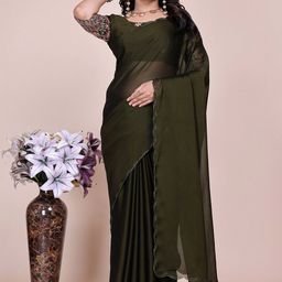 K 5 Fashion Embroidered Pure Chiffon Maheshwari Saree-image-74
