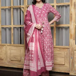Sangria Printed Pure Cotton Kurta Set-picture-35