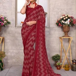KALINI Leheriya Fusion Leheriya Printed Saree-image-76