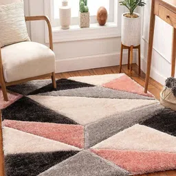 CARPETIFY Geometric Anti-Skid Shaggy Carpet-image-62