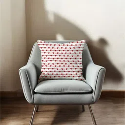 LUSHLYF Red & White Quriky Printed Square Cushion Covers-6